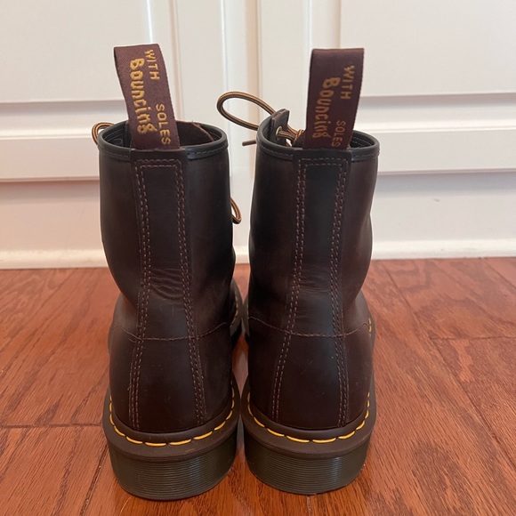 Dr. Martens 1460 CRAZY HORSE LEATHER LACE UP BOOTS BROWN — Men’s 10, Women’s 11 - Picture 7 of 12